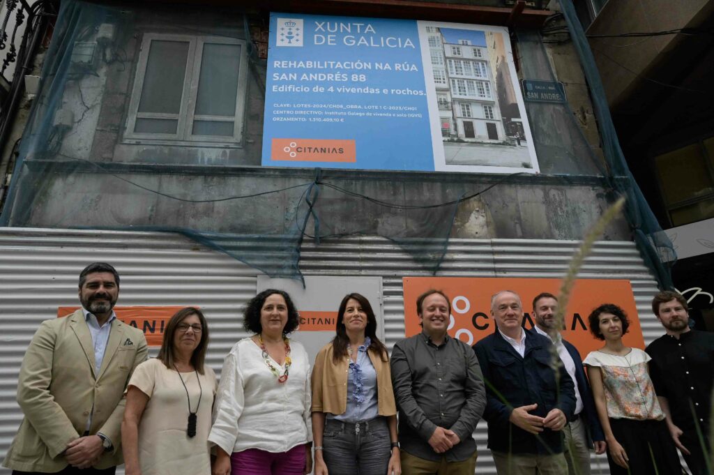 A Xunta inicia na Coruña a rehabilitación dun edificio do século XIX para acadar 4 vivendas para alugueiro accesible para menores de 36 anos