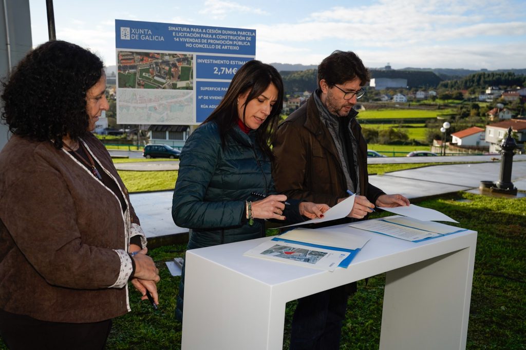 Xunta e Concello de Arteixo selan a cesión de solo para construír 14 vivendas públicas no municipio, cuxas obras suporán un investimento autonómico de 2,7 M€