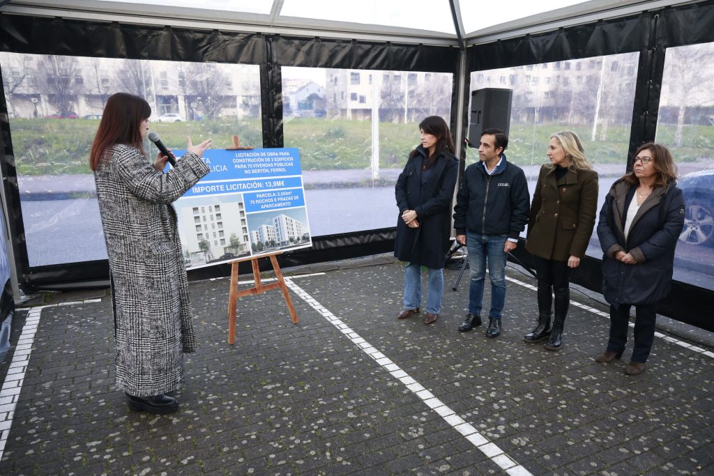 A Xunta licitará o luns a construción dun novo edificio de 75 vivendas públicas no Bertón, en Ferrol, cun investimento de preto de 14 M€