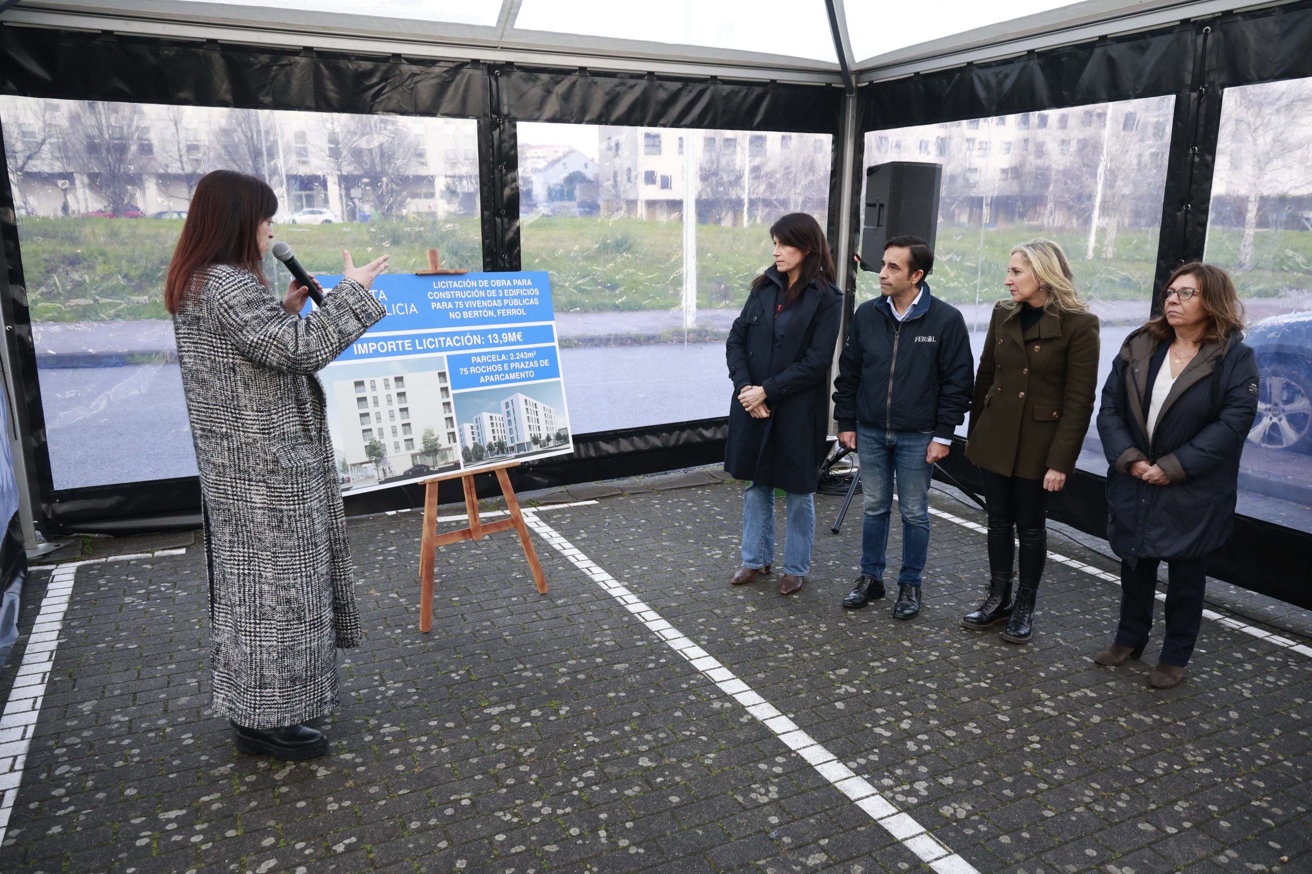 A Xunta licitará o luns a construción dun novo edificio de 75 vivendas públicas no Bertón, en Ferrol, cun investimento de preto de 14 M€