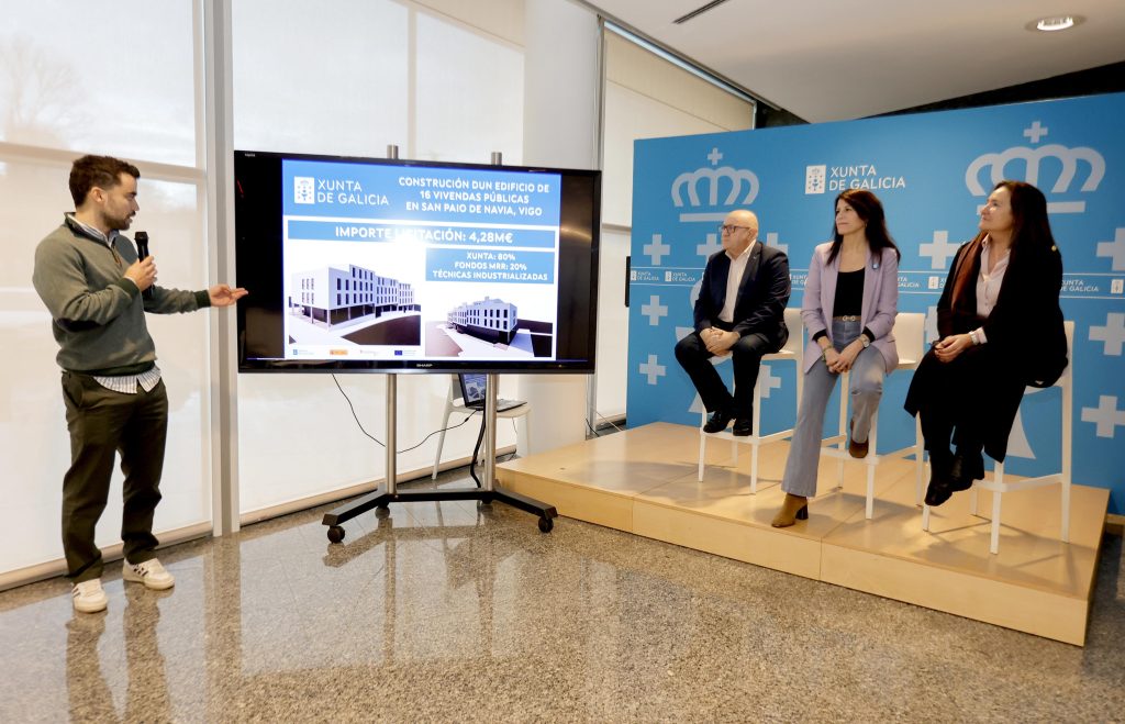 A Xunta inicia a construción de 16 vivendas públicas en Vigo, que suporán un investimento de 4,3 M€ e nas que se empregarán técnicas industrializadas
